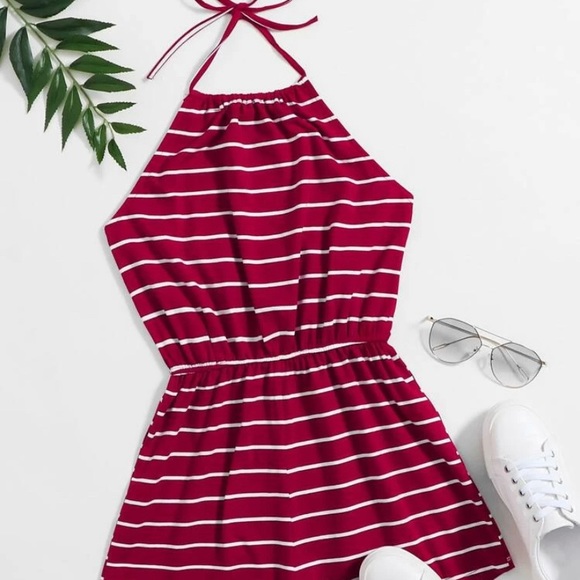 Shein Striped Halter Romper